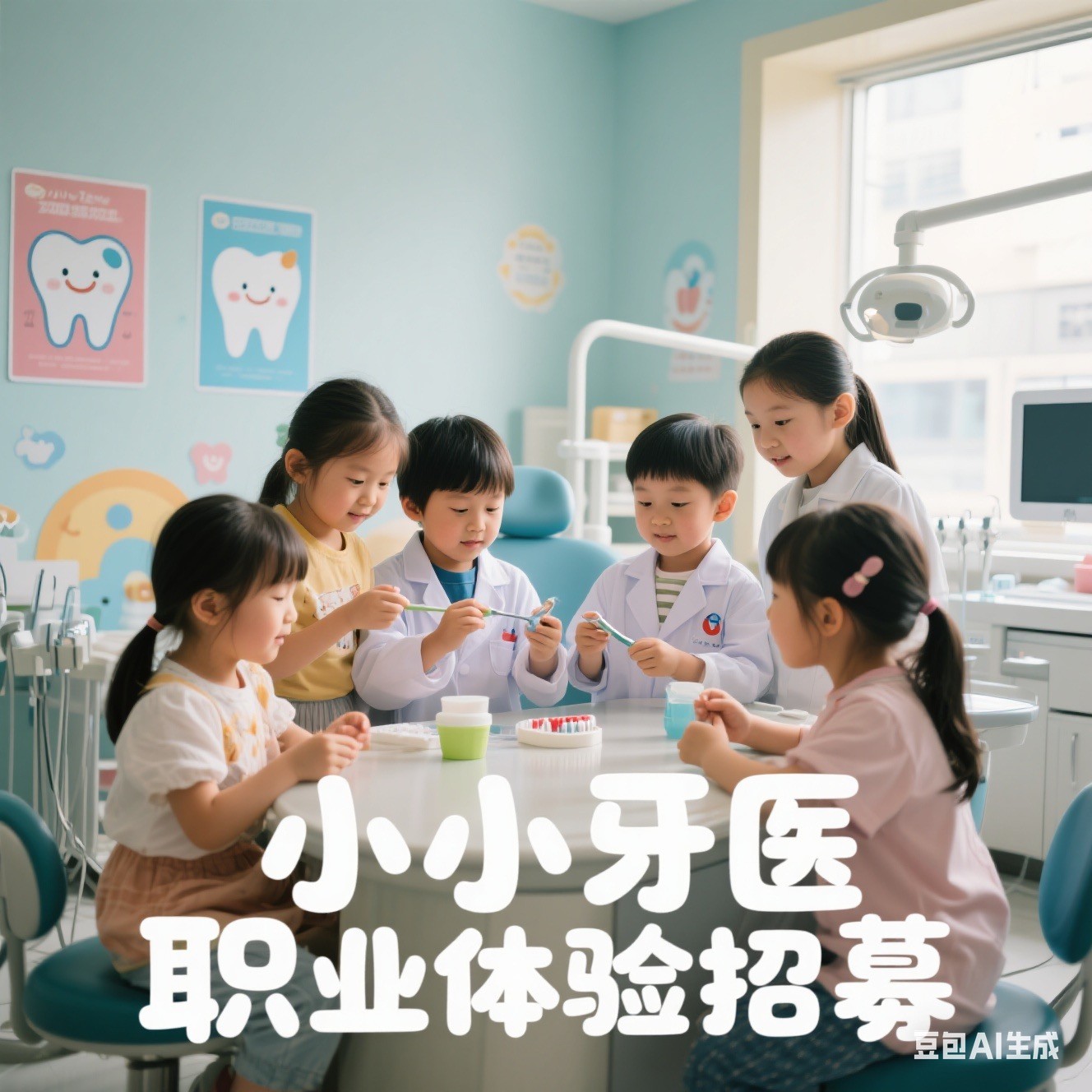 小牙医职业体验+送爱牙礼包+送窝沟